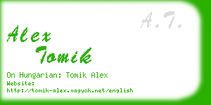alex tomik business card